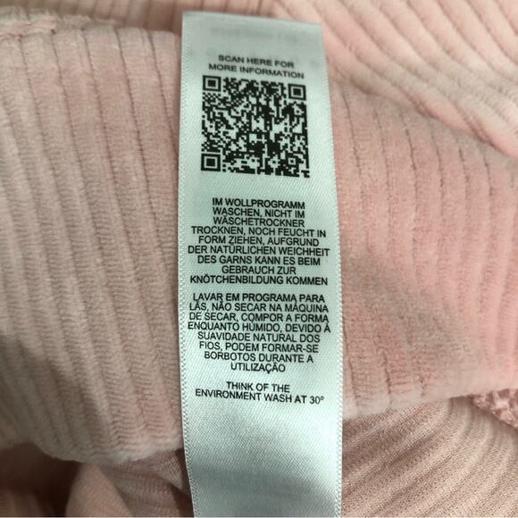 Topshop Ribbed Velour Half Zip Sweatshirt 4-6 NWT - Picture 9 of 9